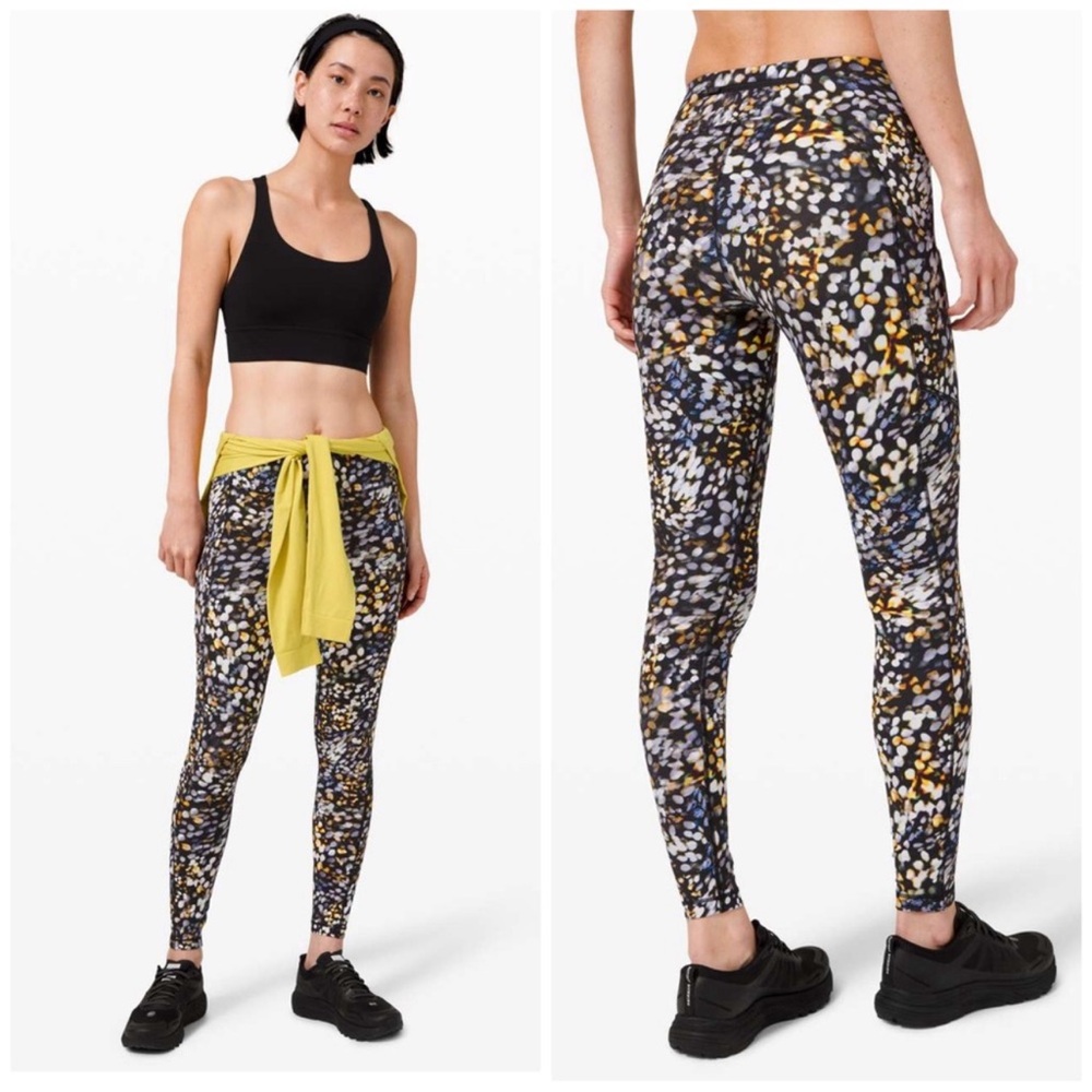 ✨RARE NWT Lululemon Fast and Free Tight 25 inseam in 
Metropolis Glow Multi